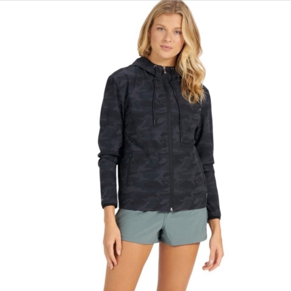 Vuori Black Camo Hooded Jacket